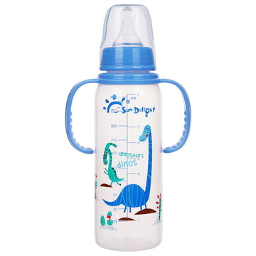 9oz Odorless BPA Free Newborn Baby Feeding Bottle Double Handle