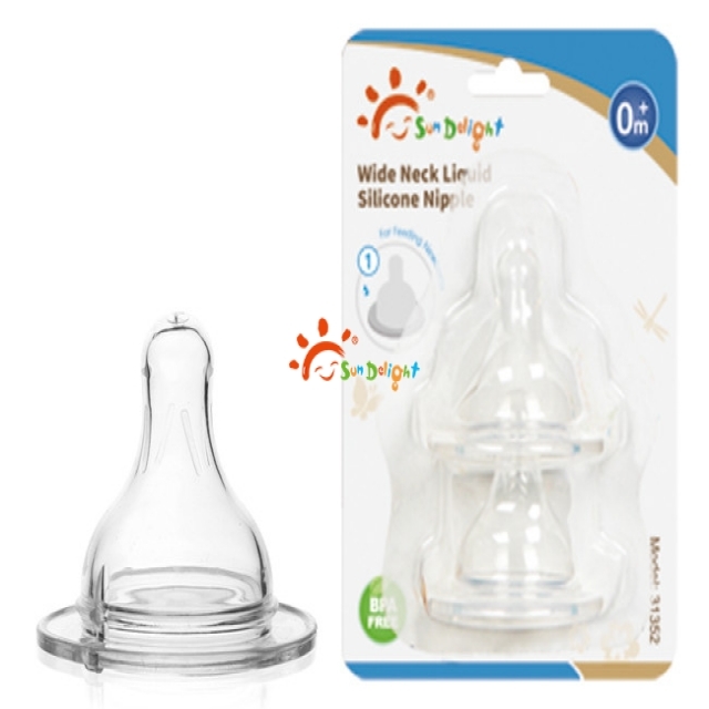 SGS Transparent Wide Neck Baby Silicone Nipple
