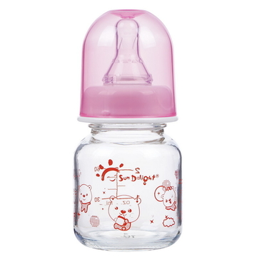 110-150℃ 60ml 2oz Liquid Silicone Glass Baby Feeding Bottles