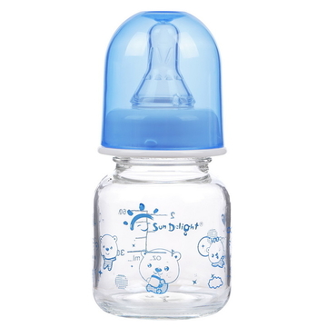 110-150℃ 60ml 2oz Liquid Silicone Glass Baby Feeding Bottles