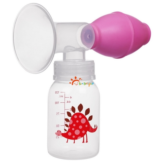 PP Latex BPA Free Manual Breast Pump With Bottle