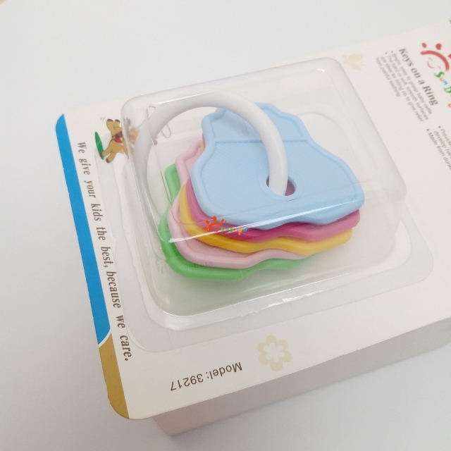 Colorfull PP Ring 3 Month Baby Teether Keys