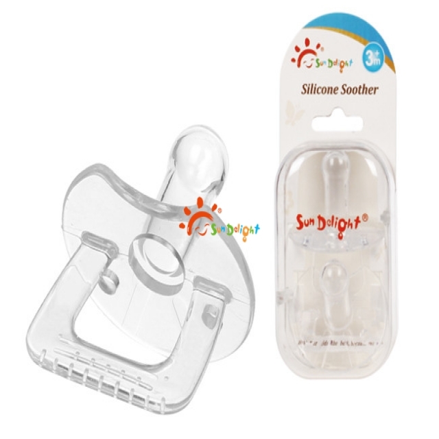 BPA Free ISO Transparent Liquid Silicone Baby Soother