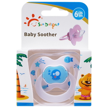 Tear Resistant Pink Blue ABS Pacifier Silicone Baby Soother