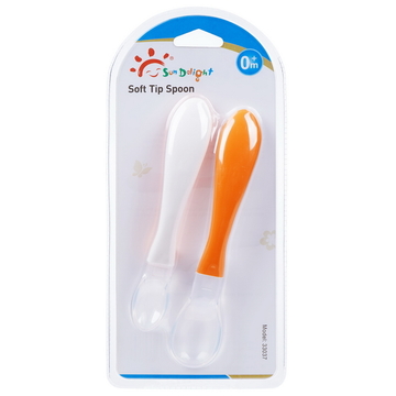 PP TPE Soft Color Change Baby Feeding Spoons